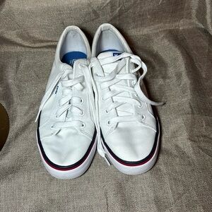 Keds Jump Kick Org Core Twill White lace up Women’s Sneakers Size 9.